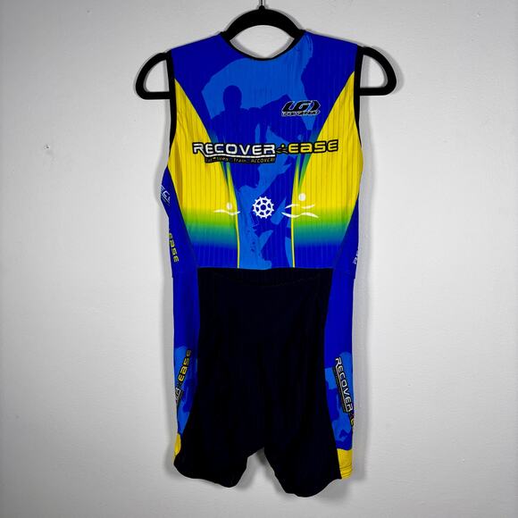 Louis Garneau Recovery & Ease Triathlon Suit Size Large Blue Yellow Athletics - Picture 14 of 16